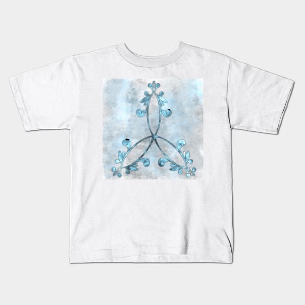 Celtic Trinity Knot in blue Kids T-Shirt by Kcinnik